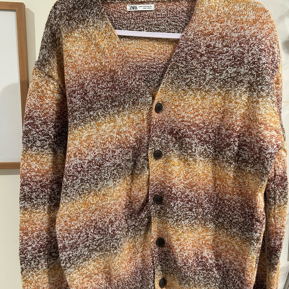 Zara Men's Multicolor cardigan